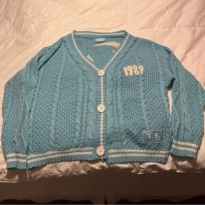 Taylor Swift 1989 Blue Cable Knit Cardigan
